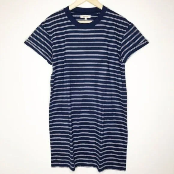 MADEWELL Tina Stripe T-Shirt Dress  - Picture 2 of 9